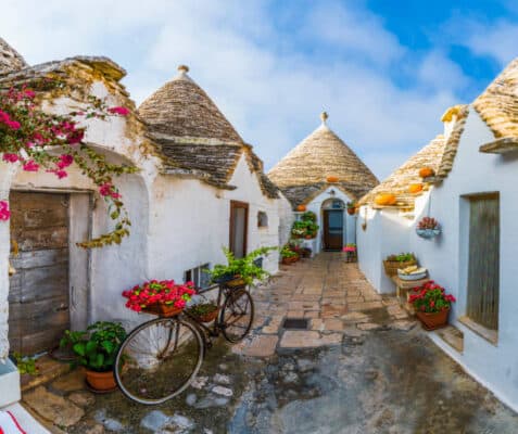 The traditional Trulli houses in Alberobello city, Apulia, Italy