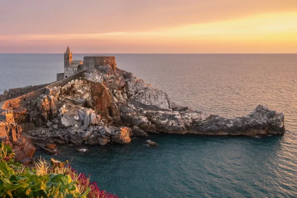 sunset header portovenere cinque terre private tour church cliffs