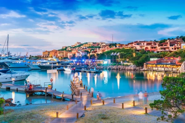 la maddalena archipelago sardinia luxury private boat tour yachts marina waterfront town