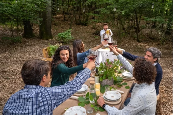 langhe piedmont luxury private truffle hunt gourmet dinner forest dining