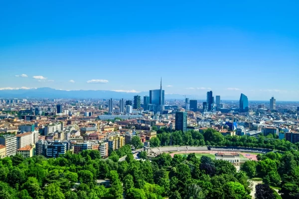 milan classic walking tour cityscape panoramic skyline