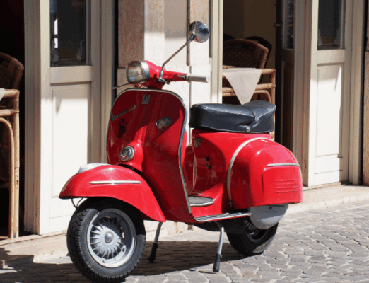 red Vespa