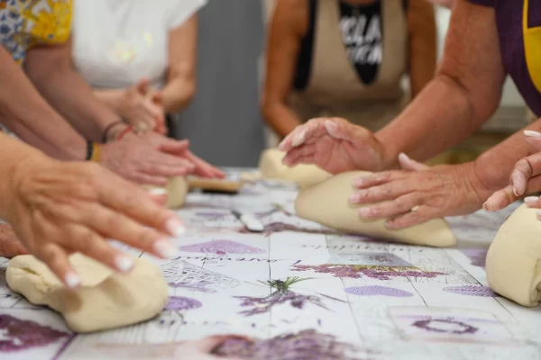 sardinia private tour cooking class kneading dough