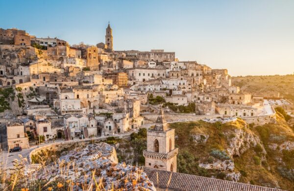 Ancient town of Matera in morning light Basilicata southern Italy