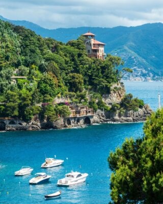 Panoramic view of portofino Liguria